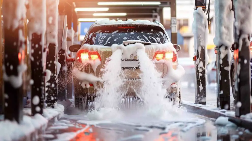 touchless car wash foaming